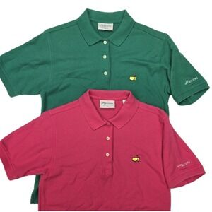 Masters Collection Lot Of 2 Polo Shirt Women Small Augusta Golf Embroidered 3222